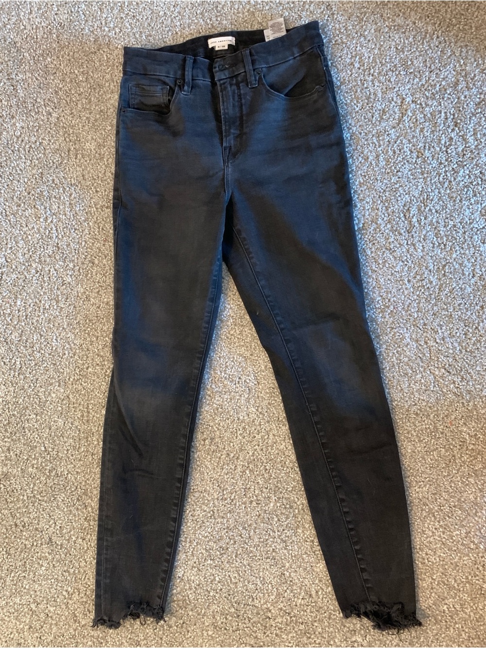 Good American Black High-Rise Skinny Jeans